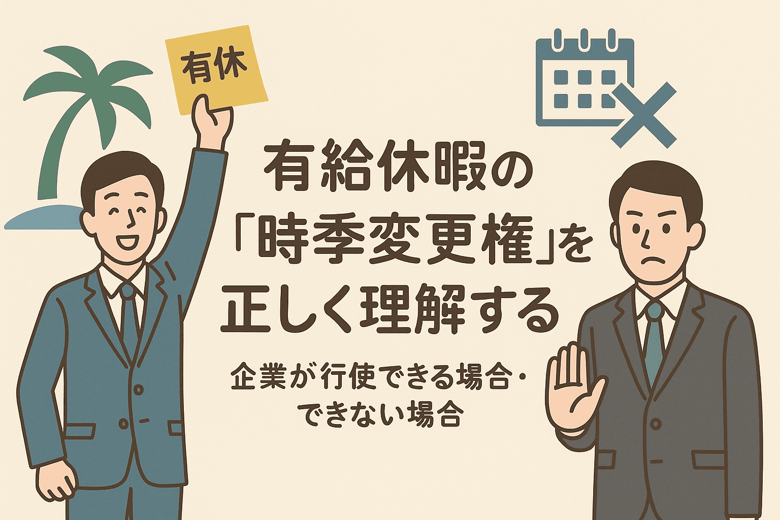 有給休暇の「時季変更権」を正しく理解する　企業が行使できる場合・できない場合