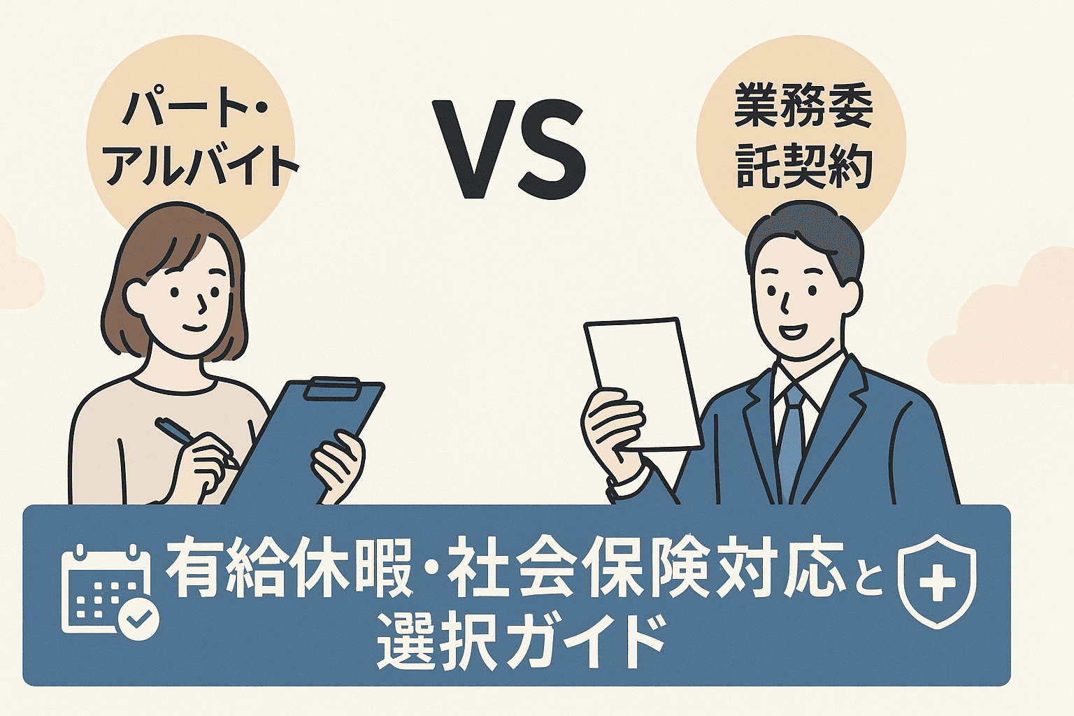 【パート・アルバイト vs 業務委託契約】有給休暇・社会保険対応と選択ガイド